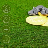 Andiamo Kunstrasen »Mykonos, Premium-Qualität, Made in Belgium«, rechteckig, 37 mm Höhe, natürliche Optik, mit Drainagefunktion, für Balkon, Terrasse, & Garten grün