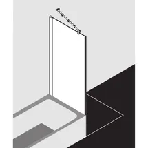 Kermi Pasa XP Seitenwand verkürzt neben Badewanne PXTVD10017VUK 100x175cm, silber hochglanz, ESG Opaco,