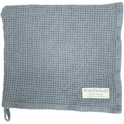Krasilnikoff Bad-Handtuch mit Waffelstruktur, 70x120 cm, staubblau
