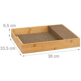 Relaxdays XL Messer-Schubladeneinsatz braun 1 St.