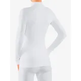 Falke Damen Baselayer-Shirt Maximum Warm High Zip Neck W L/s Sh Funktionsmaterial schnelltrocknend 1 Stück, Weiß White 2860, M