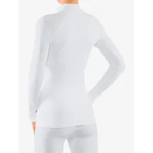 Falke Damen Baselayer-Shirt Maximum Warm High Zip Neck W L/s Sh Funktionsmaterial schnelltrocknend 1 Stück, Weiß White 2860, M