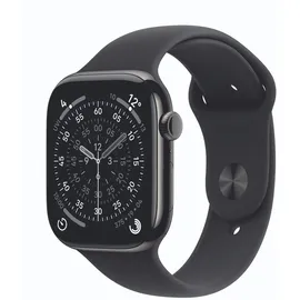 Apple Watch Series 11 GPS + Cellular 46mm Slate Titanium Sport Band black M/L