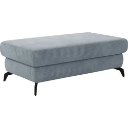 Polsterhocker SIT & MORE "Bolero", blau (blaugrau), B:121cm H:45cm T:67cm, 100% Polyester, Hocker