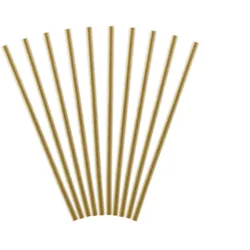 PartyDeco Papierstrohhalme 19,5cm Kraftpapier 10er Set biologisch abbaubar Trinkhalme Einweg Cocktail Strohhalme Getränke Deko Partyzubehör Naturbraun