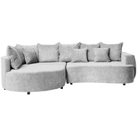 Carryhome Ecksofa, Hellgrau, Textil, 3-Sitzer, Füllung: Schaumstoff, Ottomane links, L-Form, 307x194 cm, Stoffauswahl, seitenverkehrt erhältlich, Schlafen auf Sitzhöhe, Wohnzimmer, Sofas & Couches, Wohnlandschaften, Ecksofas