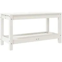 VidaXL Gartenbank Weiß 82,5x35x45 cm Massivholz Kiefer