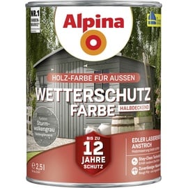 Alpina Wetterschutzfarbe 2,5 l sturmwolkengrau