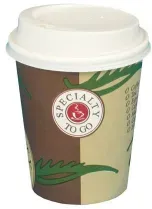 Papstar To Go Trinkbecher 81066 , 0,2 Liter,  Ø 8 cm, Höhe:  9,1 cm