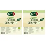 BIOASIA Bio Tapioka Reispapier, ideal für Frühlingsrollen & Sommerrollen, glutenfrei & vegan, 1 x 200g (Packung mit 2)