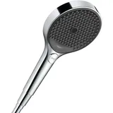 Hansgrohe Rainfinity - wassersparender Duschkopf 9 l/min (EcoSmart), Handbrause mit 3 Strahlarten, runde Duschbrause (⌀ 130 mm), Sparduschkopf mit Antikalk-Funktion, Chrom