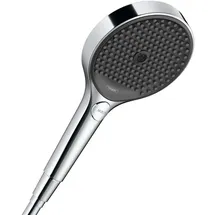 Hansgrohe Rainfinity - wassersparender Duschkopf 9 l/min (EcoSmart), Handbrause mit 3 Strahlarten, runde Duschbrause (⌀ 130 mm), Sparduschkopf mit Antikalk-Funktion, Chrom