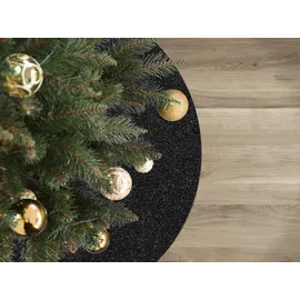Primaflor Weihnachtsbaum Unterlage Glimmer Rund - Schwarz, - Ø 100cm