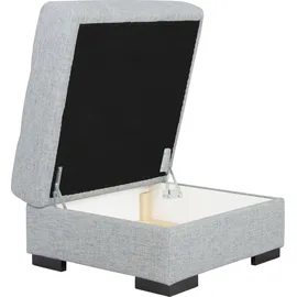 Home Affaire Stauraumhocker Tulio 80 x 45 x 80 cm Polyester Grau