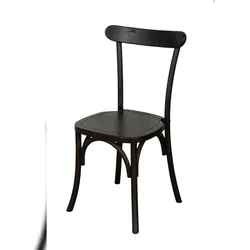 BISCOTTINI INTERNATIONAL ART TRADING Biscottini Moderne Restaurantstühle B44xPR43xH90 - Esszimmerstühle - Küchenstuhl - Vintage-Stuhl aus Eschenholz - Schwarzer rustikaler Stuhl
