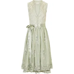 bonprix Dirndl mit Jacquard und Stickerei (2-tlg.Set), grün, 48, Samt