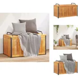 Vidaxl - Gartenbox 85x45x45/53 cm Massivholz Akazie und Stahl - Holz Gartenbox - Akzient Box - Outdoor Möbel - Gartendekoration - Lagerschrank