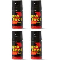 Pfefferspray PROTECT Anti-Dog Direktstrahl/Breitstrahl 15ml 40ml 50ml 63ml Tierabwehrspray zur Selbstverteidigung Reizstoffspray in verschiedenen Sprühvarianten (4X 40ml Breitstrahl)
