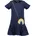 Jerseykleid BLUE SEVEN Mädchen 110 blau blau bedruckt unifarben Basic knieumspielend Jerseykleid