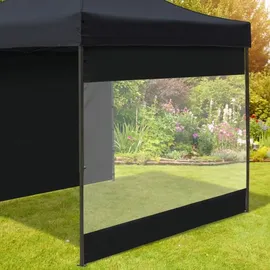 Westerholt Ultra-Kompakt Faltpavillon 3 x 3 m inkl. 2 Seitenteile Schwarz