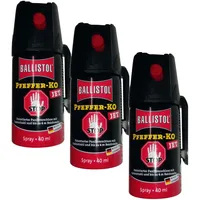 KO Pfefferspray Jet | Fog Verteidigungsspray | Abwehrspray Hundeabwehr | zur Selbstverteidigung | Sparset | Made in Germany (Jet 40 ML 3 STK)