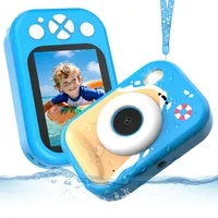 Ukuu Kinderkamera, 48 MP, HD, 1080P, Wasserkamera für Kinder, mit 6,1 cm (2,4 Zoll) Display + SD 32 GB, ideal für Wassersport, Schwimmen und Strände, Blau