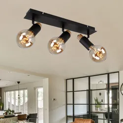 Deckenlampe Spotleuchte Wohnzimmerleuchte Strahler beweglich Metall 3 Flammig