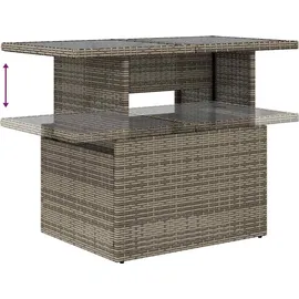 vidaXL 8-teiliges Gartensofa-Set mit Kissen, grau, Polyrattan - Grau