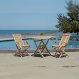 Möbilia Gartentisch Ø 80 x 75 cm natur klappbar