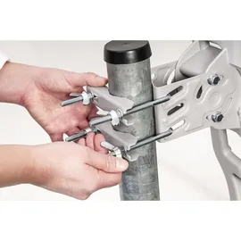 Fuba DAL 804 A Sat Satelliten Anlage Schüssel Quad LNB DEK 417 4 Teilnehmer HDTV 4K 3D kompatibel