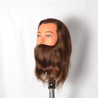 Mann Frisierkopf übungskopf Trainingsköpfe 100% Echthaar Haar Hairdressing Cosmetology Mannequin mit Halterung