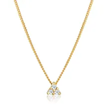 Elli DIAMONDS Halskette Dreieck Diamant (0.045 ct) in 585 Gelbgold