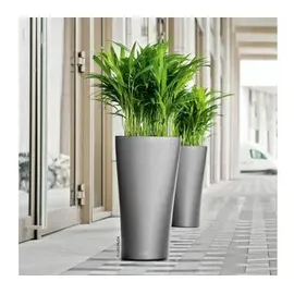LECHUZA Delta 30 Komplettset 30 x 30 x 56 cm anthrazit metallic