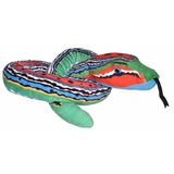 Wild Republic 23526 Plüsch Schlange gestreift (grün, blau, rot), Snakesss Kuscheltier, 137 cm, Multi