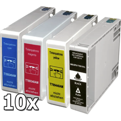 10 Ampertec Tinten ersetzt Epson C13T7891 - 7894 79XXL 4-farbig