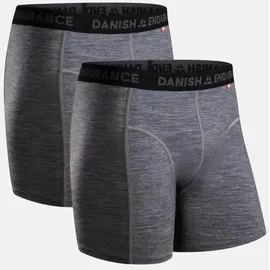 Danish Endurance Merino Trunks grau / orange / schwarz L 2er Pack