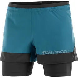 SALOMON Herren Shorts CROSS 2IN1 SHORTS M DEEP, DEEP DIVE/DEEP BLACK/, XXL