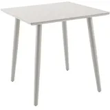 Sunfun Solo Balkontisch  (L x B x H: 74 x 74 x 74 cm, Aluminium, Sintered Stone, Light-Greige)