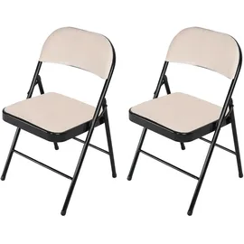 Hti-Living Klappstuhl Beige 2er Set