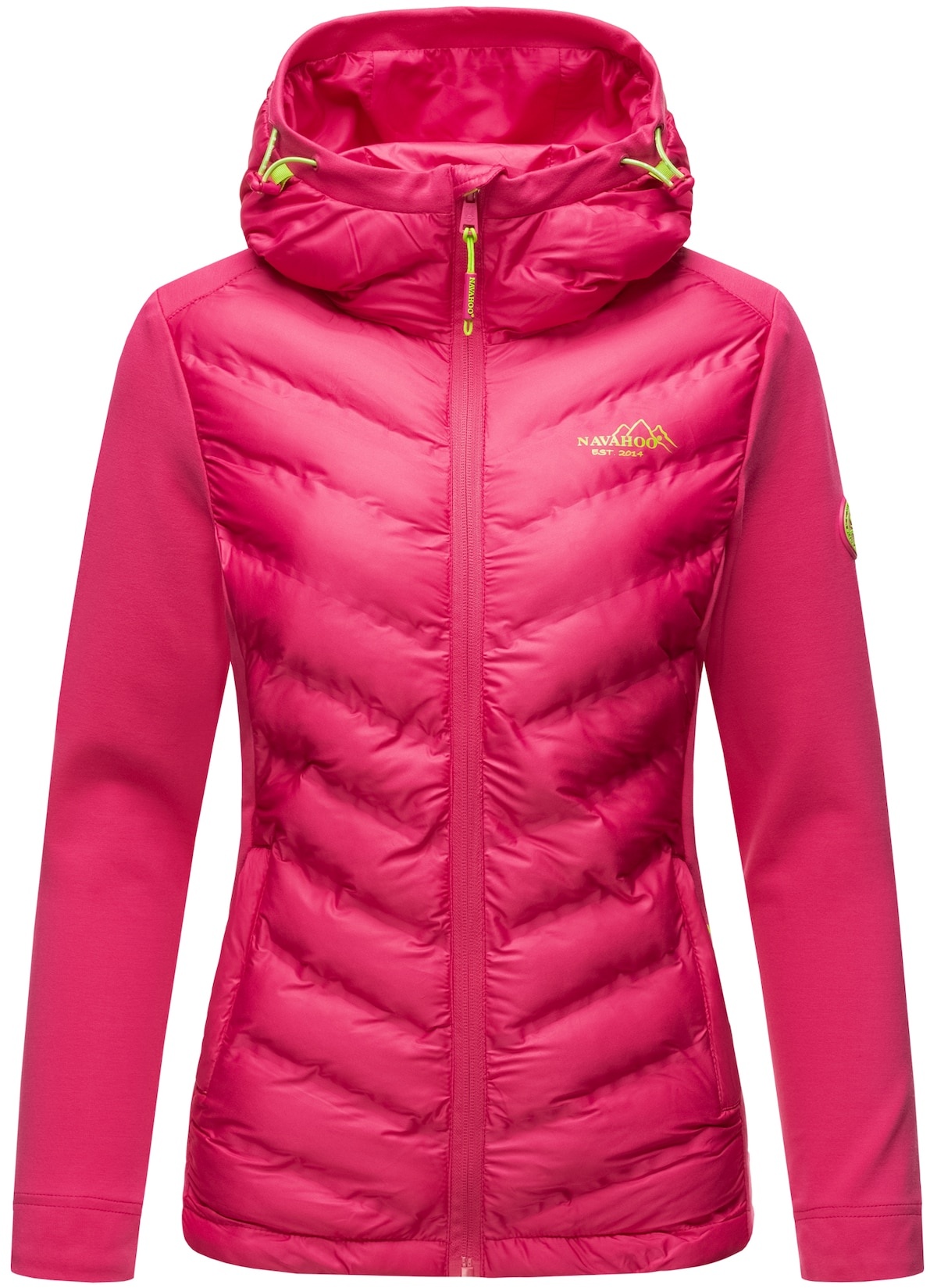 NAVAHOO Damen Stylische Outdoorjacke Übergangsjacke mit Kapuze Nimm-Mich-Mit