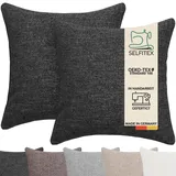 Selfitex Dekokissen 40 x 40 cm Schwarz