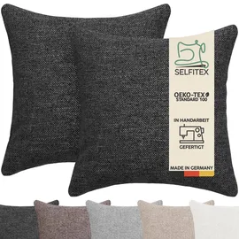 Selfitex Dekokissen 40 x 40 cm Schwarz