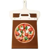 Pizza Schieber Holz Verschiebbarer Pizzaschieber mit Griff Leichtgewicht Bequemer Griff Pizza Holzschieber Pizza Schaufel 50 x 30 cm