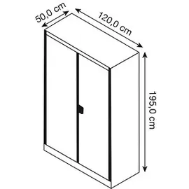 Mauser entero BFZ5 Aktenregal 120 x 50 x 195 cm grau