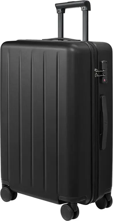 NINETYGO Danube Koffer, ideal für 5-7-Tage-Reisen, Doppelte Spinnerrollen, 100 % Hartschalen-Kunststoff, TSA-Schloss, 66 X 45.5 X 25.5cm,Schwarz, 24 Zoll