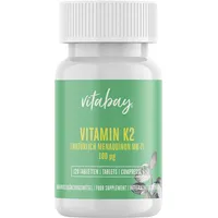 Vitabay Vitamin K2 100 Μg Hochdosiert (Mcg) - VEGAN 120 Vitamin K2 Tabletten