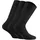 Rohner Basic Unisex Socken, Multipack - Cotton, Kurzsocken, einfarbig Schwarz 39-42