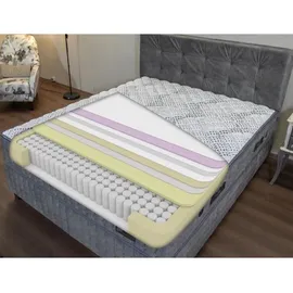 Bambi Boxspringbett 180x200 mit Bettkasten mit Matratzen Sleepure Set mit 2 Nachttischen Abnehmbar und Waschbar Top-Pad