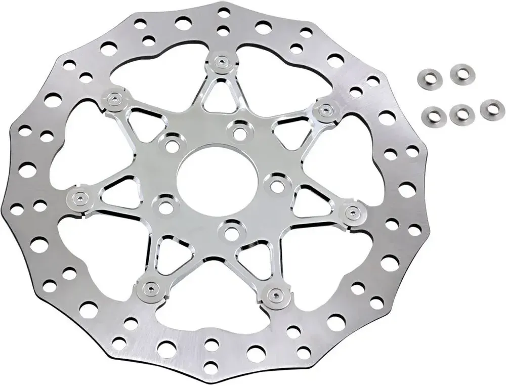 Arlen Ness Harley Davidson Fld 1690 Dyna Switchback Bremsscheibe 2 Einheiten - Silver / Black - One Size