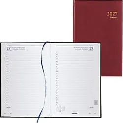 Brepols Terminplaner 2027 Spezial 1 Tag / 1 Seite Deutsch, Englisch, Französisch, Niederländisch Burgunder